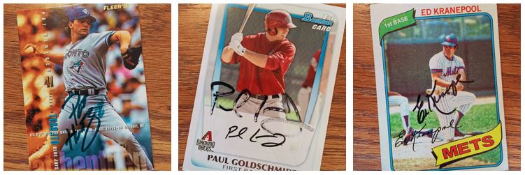 Examples of autograph quality issues.