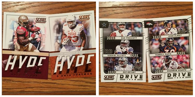 2017 Score Football Inserts