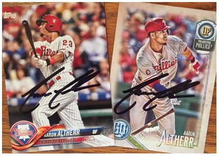 Aaron Altherr TTM Success