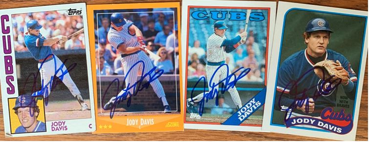 Jody Davis Autographed Topps Card