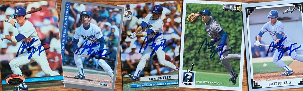 BRETT BUTLER LOS ANGELES DODGERS OUTFIELDER SIGNED AUTOGRAPHED