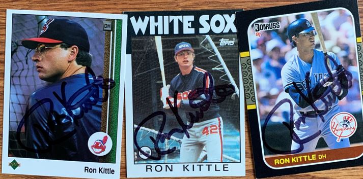 RON KITTLE CHICAGO WHITE SOX AUTOGRAPHED 1986 TOPPS BASEBALL CARD