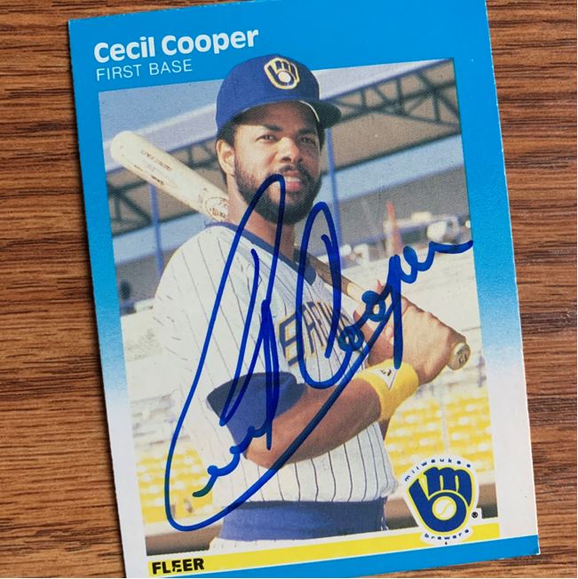 Cecil Cooper TTM Success