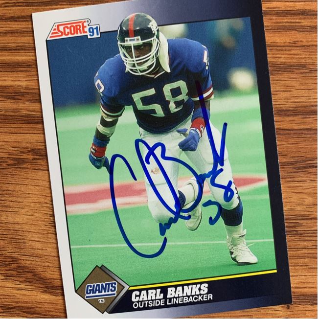 Carl Banks TTM Autograph Success