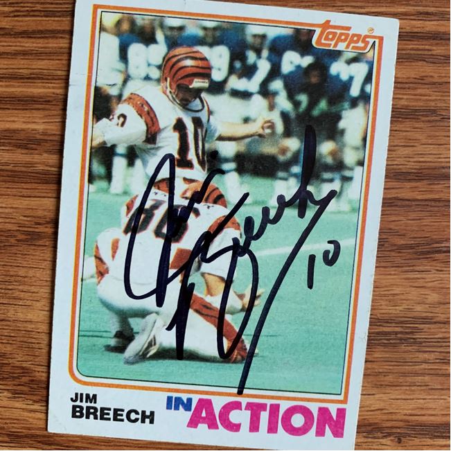 Jim Breech TTM Autograph Success