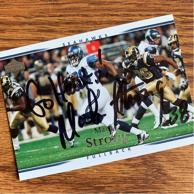 Mack Strong TTM Autograph Success