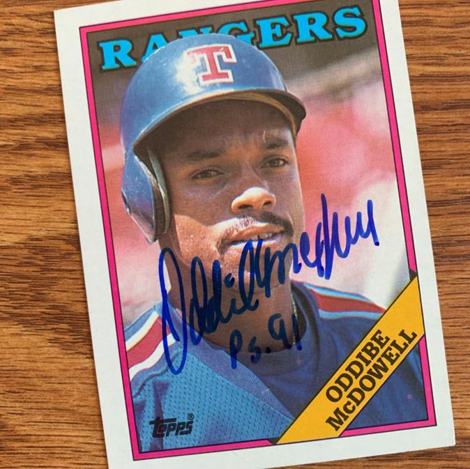 Oddibe McDowell TTM Autograph Success