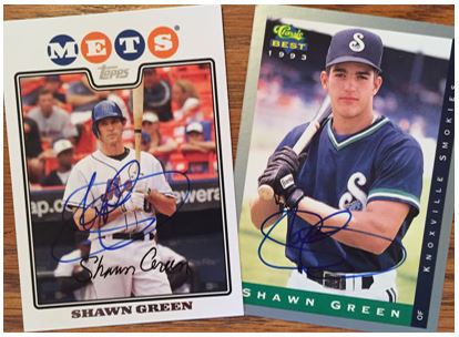 Shawn Green TTM Success - Bravestarr Cards