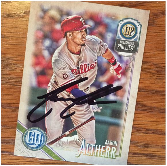 Aaron Altherr TTM Success